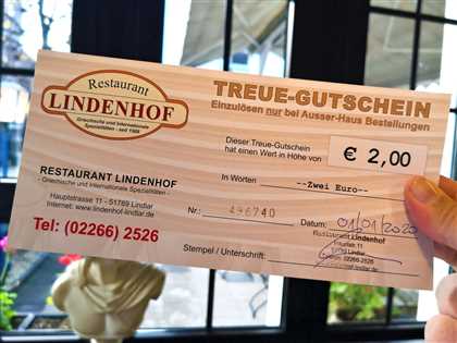 Lindenhof hat jetzt ein Treue-Gutschein System